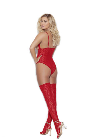 EM13005 – Red Cupless Lace Teddy Set