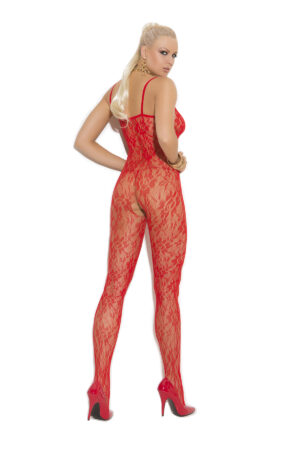 EM1610 rose lace bodystocking lingerie with open crotch, elegant and sensual design